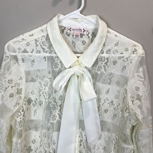 Nanette Lepore Tops - Women's Sz 10 Nanette Lepore Lace Button up blouse Nanette Lepore Tops - Women's Sz 10 Nanette Lepore Lace Button up blouse